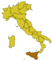 Position of Sicily